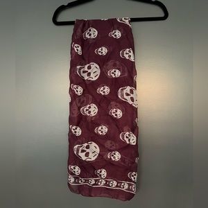 Alexander McQueen Skull Silk Chiffon Scarf
